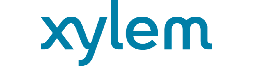 Logo Xylem aliado global de CLARVI en tratamiento de agua.