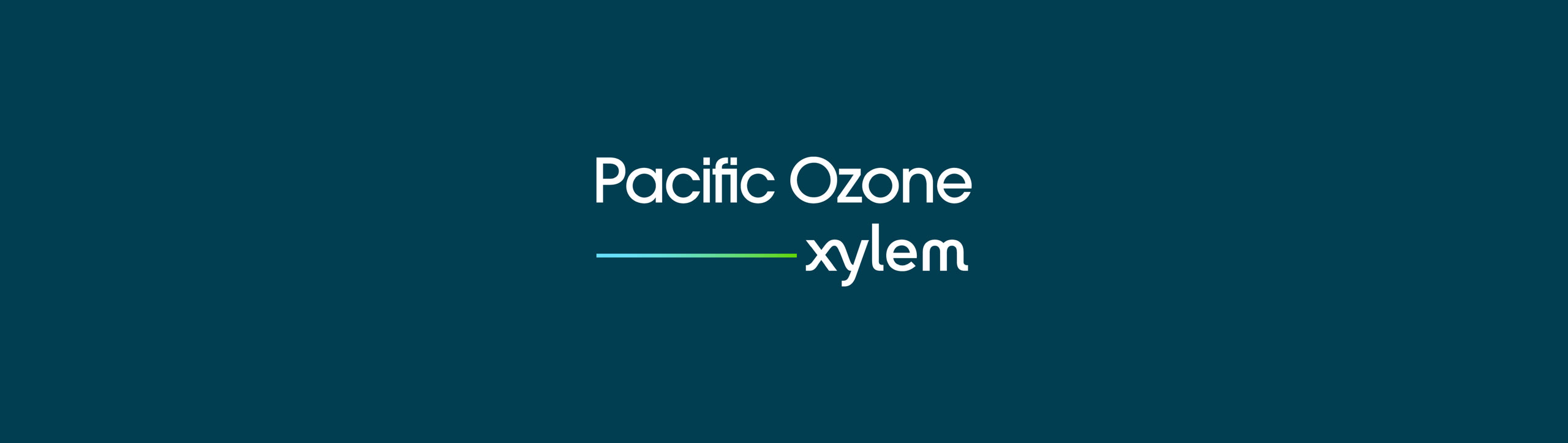 Logo Pacific Ozone Xylem distribuido por CLARVI para tratamiento de agua.